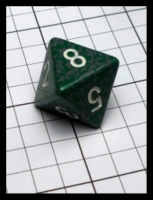 Dice : Dice - 8D - Chessex Green and Grey Speckle with White Numerals - POD Aug 2015